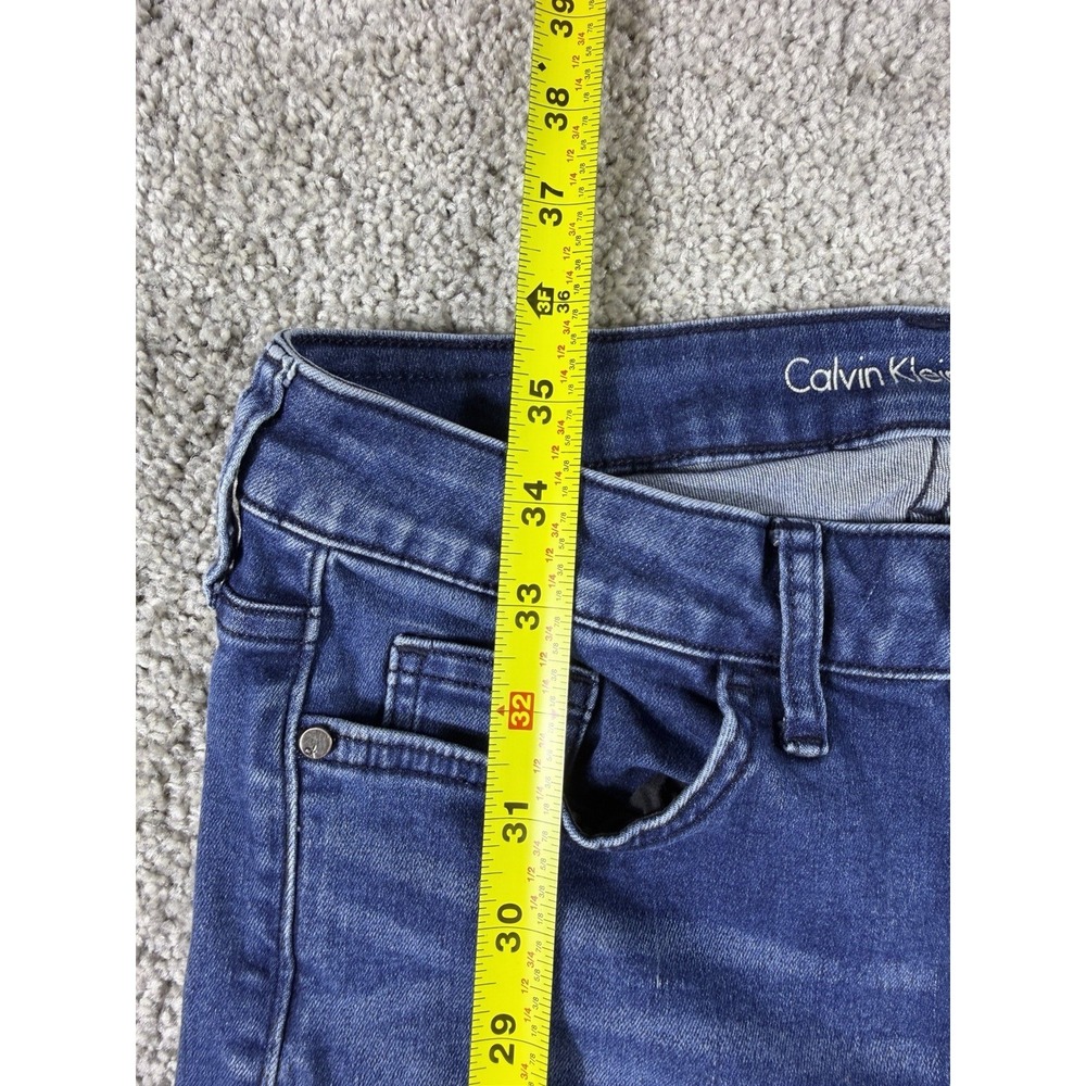 Calvin Klein Jeans Women's Slim Boyfriend Denim Blue Jeans Size 2 Stretch W14.5" - Picture 9 of 10